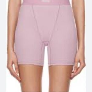 SKIMS Cotton Rib Boxers - Mauve Small